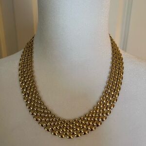 Luxurious Gold Multi-Strand Necklace